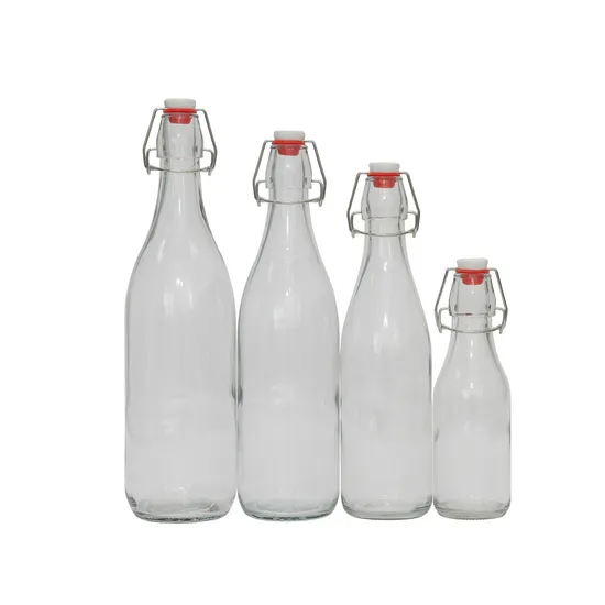 Botella de leche de vidrio transparente de 200ml /botella de vidrio para leche