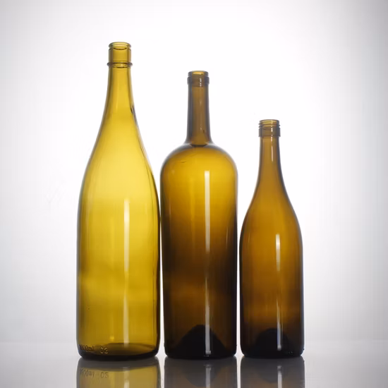 Botellas de vino transparentes de 750 ml Botella de copa de vino de 375 ml Botellas vacías de vidrio