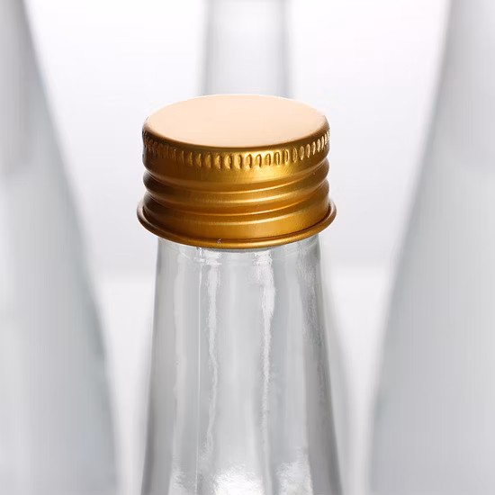 Venta al por mayor 375 500 700 ml Botella de vidrio de fondo grueso Bebida Jugo Hielo Vino Agua clara Botella de gota de lágrima con tapas
