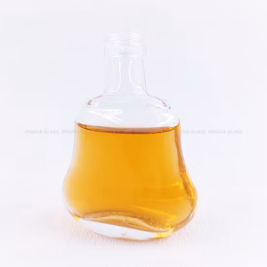 Jingna 500ml 750ml Botella de alcohol de vidrio Vodka Gin Botella de vidrio redonda