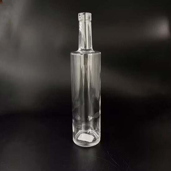 Alta calidad Super Flint Round Empty 750ml Vodka Whisky Gin Brandy Tequila Ron Botellas de vidrio Botella de licor de vidrio