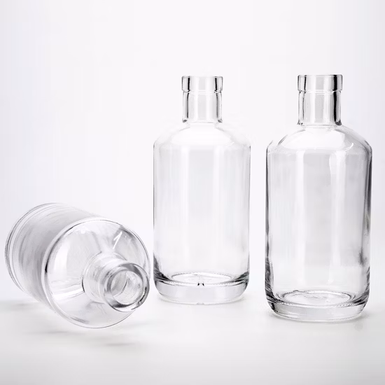 250ml 375ml 500ml 750ml 25cl 50cl 75cl High Flint Luxury Vodka Spirit Licor Ron Tequila Brandy Whisky Copa de vino Botella Tapón de rosca Tapón de corcho Impresión de calcomanías doradas