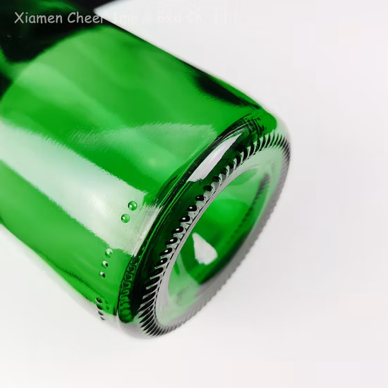 Botella de champán de vidrio de color verde esmeralda de 750 ml