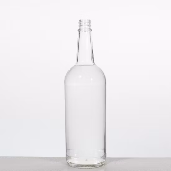 Extra Flint personalizado 700ml 750ml botella de vidrio para Ron Tequila Vodka whisky Brandy