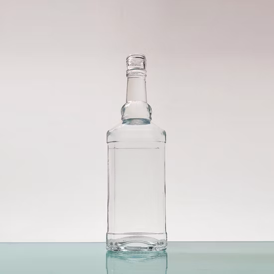 Botellas de licor de vidrio esmerilado con serigrafía de vidrio de whisky de alta calidad al por mayor de China